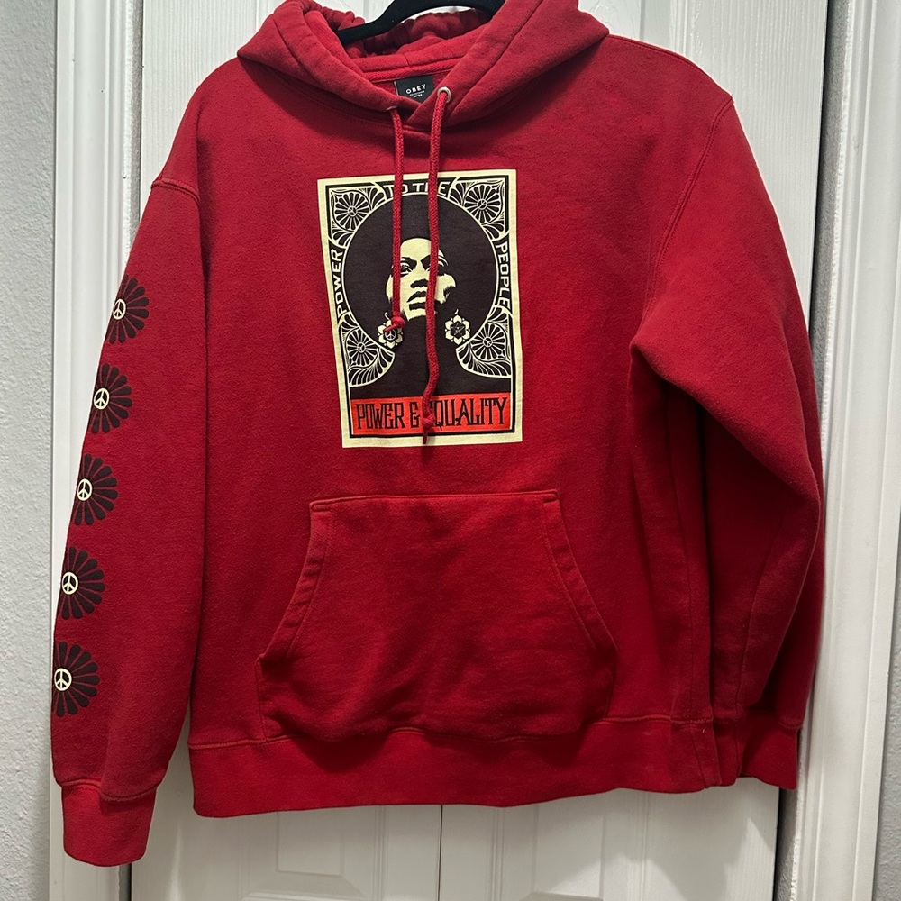 Obey Red Graphic Hoodie - Picture 2 of 6